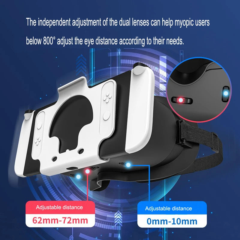 Virtual Headphones for Nintend Switch OLED Glasses VR  Movie Adjustment Virtual Reality Headphones 3D VR Glasses Game Accessory