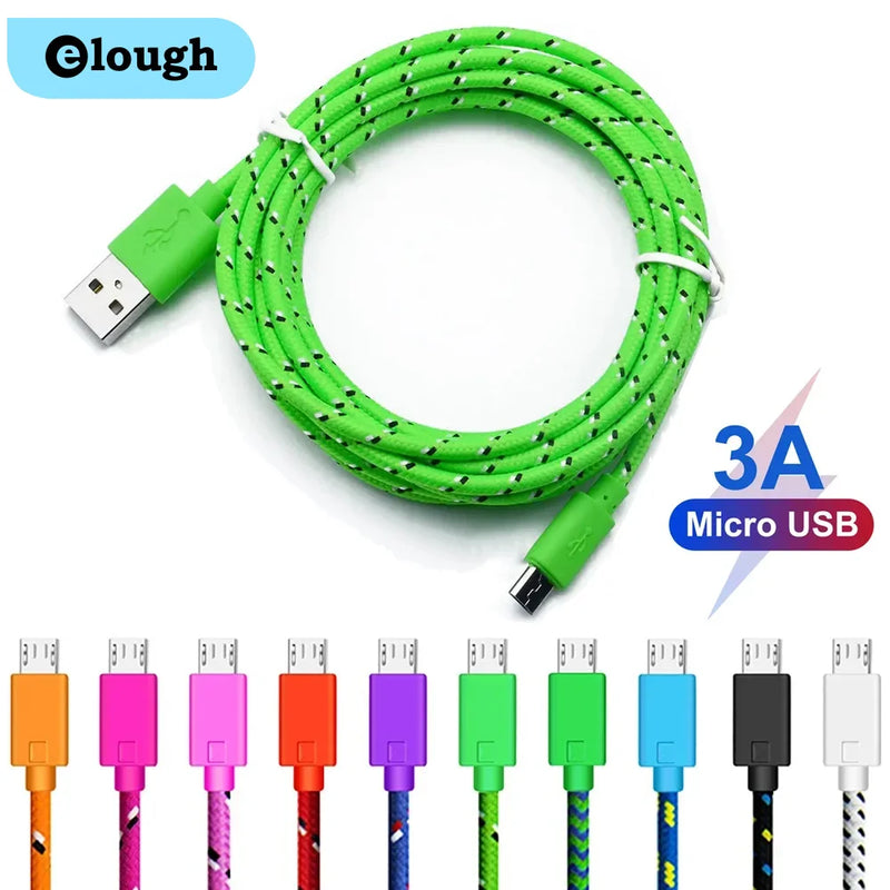 0.5M/1M/2M/3M Micro USB Cable Mobile USB Charger Cable Data Sync Wire For Samsung Huawei Xiaomi Android Phone USB Micro Cables