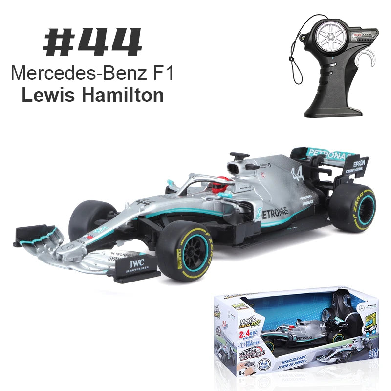 MAISTO RC Car Toy 1/24 Genuine Mercedes-AMG Racing F1 Team Formula Car Model Remote Control Toy Lewis Hamilton 2019 W10 W12