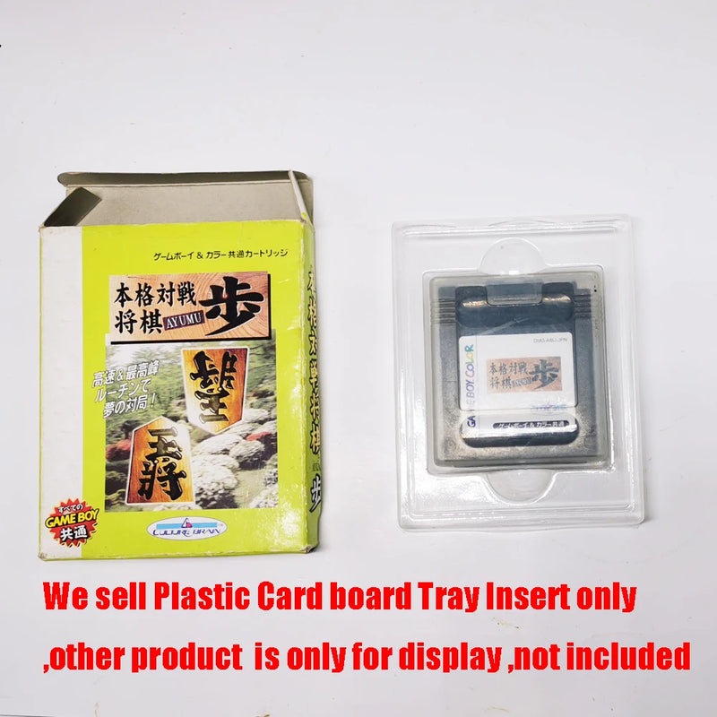 Clear Plastic Game Card Cartridge Cases Boxes Insert Inner Tray  Inlay for Gameboy Color   GBC game Japan EU version