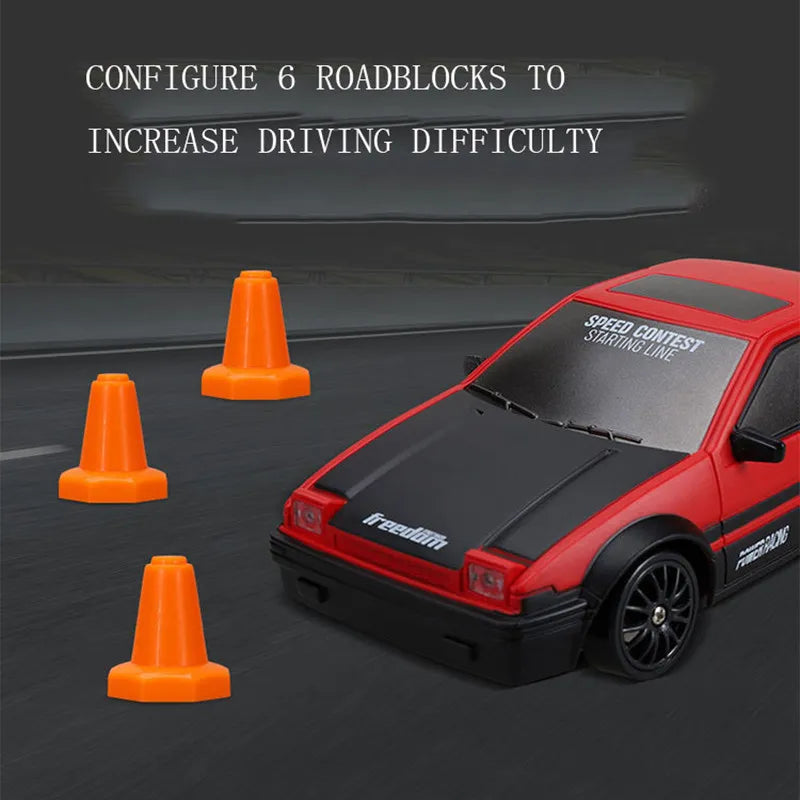 2.4G High speed Drift Rc Car 4WD Toy Remote Control AE86 Model GTR Vehicle Car RC Racing Cars Toy for Children Christmas Gifts