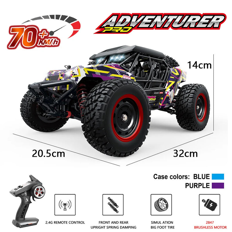 SCY 16106PRO 1:16 70KM/H 4WD Brushless RC Car Remote Control Off-road Cars High Speed Drift Monster Truck vs Wltoys 144001 Toys