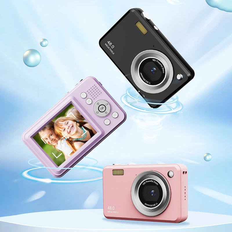 2.4 Inch Digital Camera Rechargeable Cameras HD 1080P Point and Shoot Camera 500W Camcorder for Kids Beginner Photography