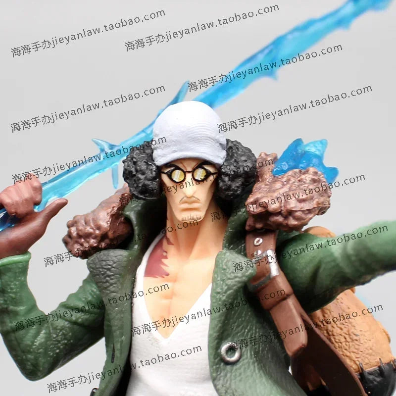 30cm Aokiji Kuzan Action Figurine One Piece Anime Figure Gk Pvc 2 Heads 2 Hands Statue Model Collection Room Decoration Toy Gifs