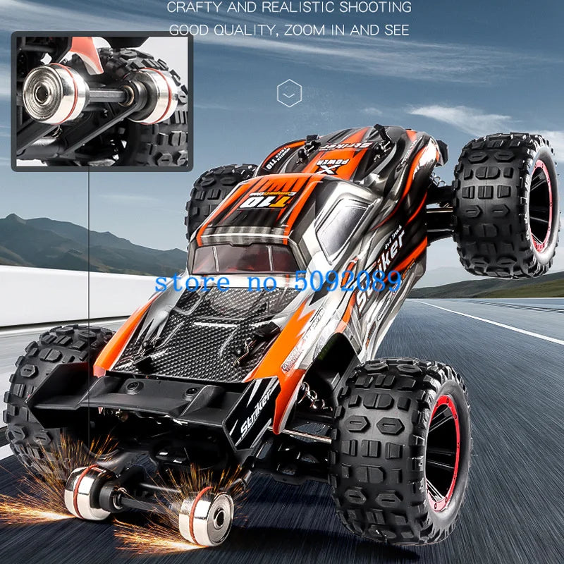 Professional 1:14 Metal Shock Absorber RC Drift Racing Car 80KM/H Brushless Fully Waterproof ESC High-Speed Remote Control Truck