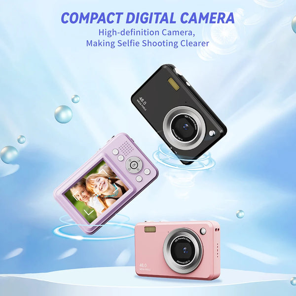 2.4 Inch Digital Camera Rechargeable Cameras HD 1080P Point and Shoot Camera 500W Camcorder for Kids Beginner Photography