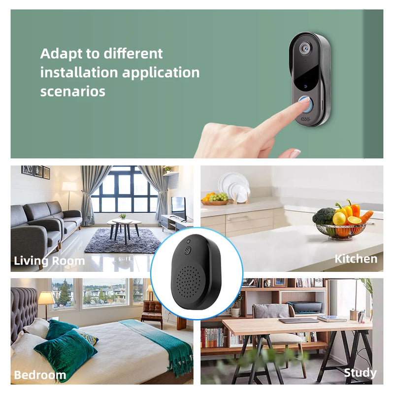 WiFi Video Intercom Outdoor Door bell Camera Smart Home Security Wireless WiFi Doorbell 2-Way Audio Night Vision Doorbell Camera