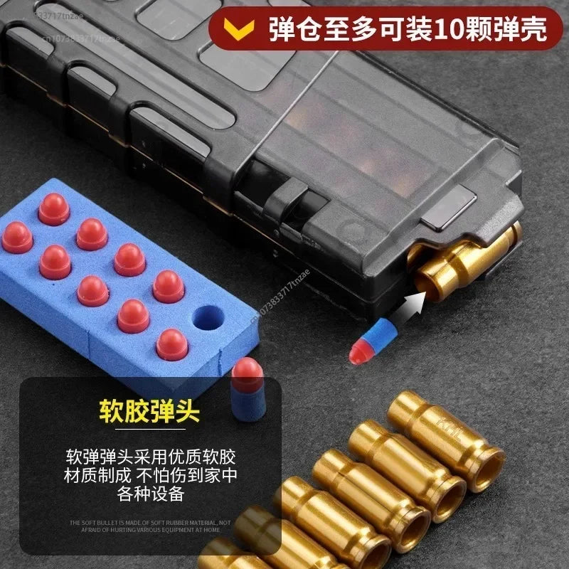 2024 New M416 Shell Ejection Soft Bullet Gun AKM Fireable Rifle Boy 98K Sniper Rifle Simulation Gun Firearm Model Children's Toy