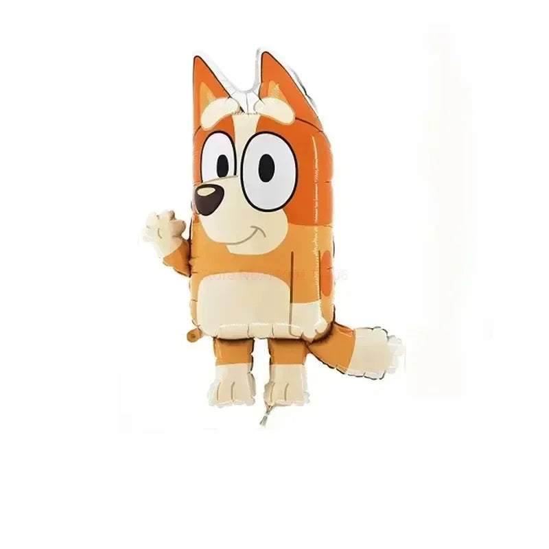 New Cartoon Bluey Family Aluminum Balloon Cartoon Game Toy Blue Orange Brouy Balloon Decoration Set Birthday Party Supplies