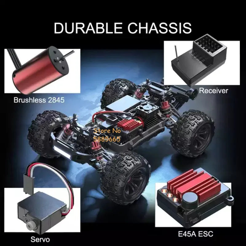 Professional Remote Control Racing Car Model 1:16 2.4G Brushless 80KM/H Metal Drive Off Road Drift RC Truck Car VS 144001 16101