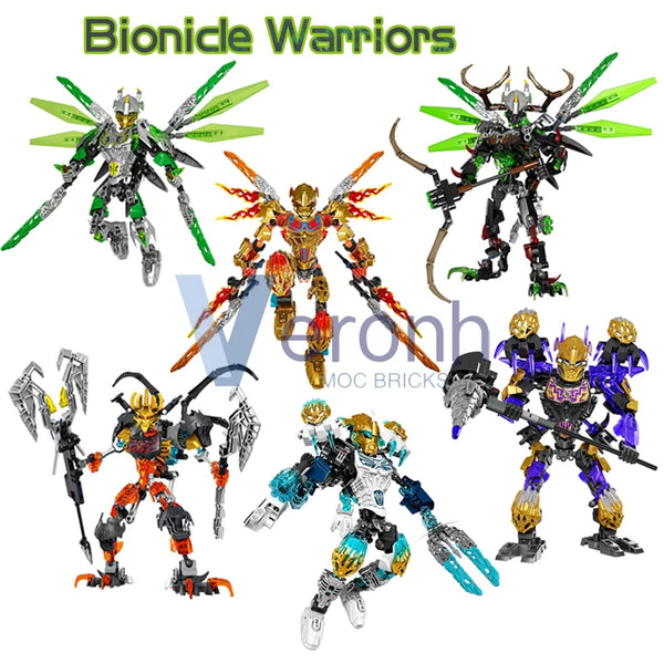 Bionicle Warriors Skull Action Figures Collection Building Blocks Umarak Uxar Mask Master Storm Beast Anime Bricks Toy Kid Gifts