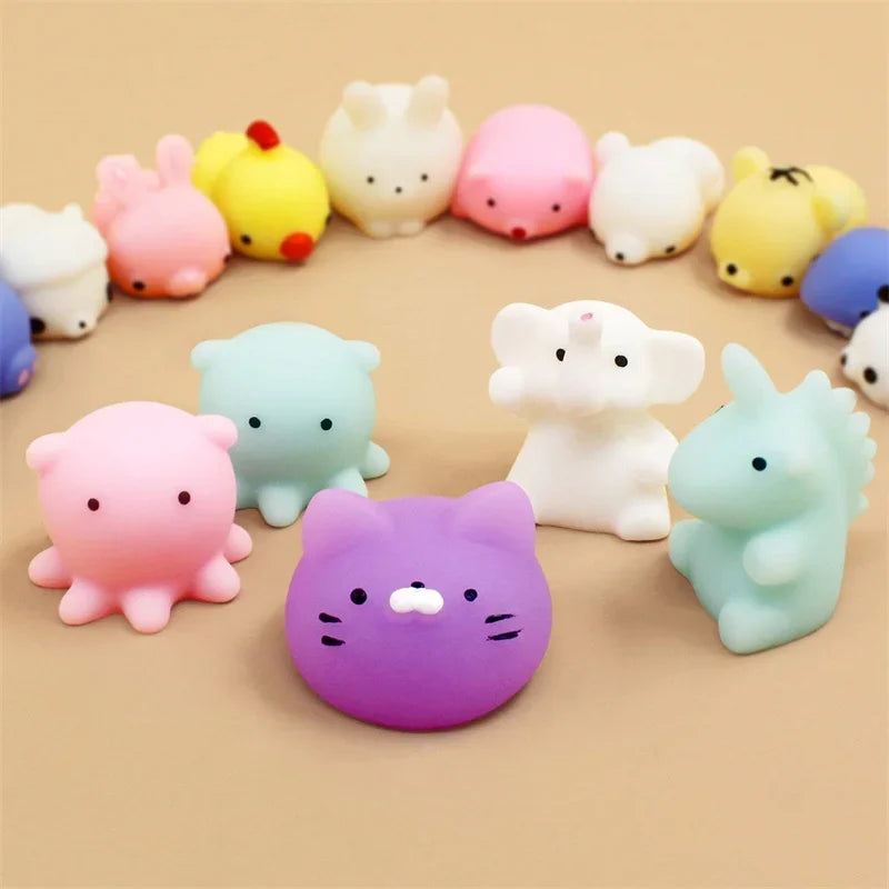 20PCS Kawaii Squishies Anima Squishy Toys For Kids Antistress Ball Squeeze Party Favors Stress Relief Toys For Birthday