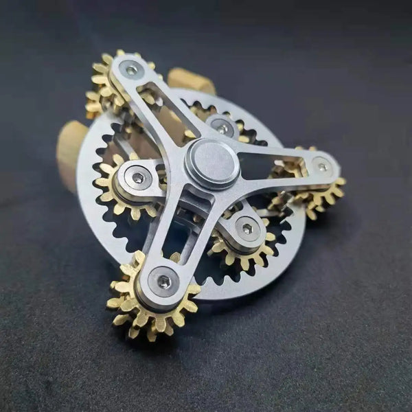 Delicateness Gear Hand Spinner All Copper Fidget Spinner Nine Teeth Linkage Edc Metal Alloy Spinner Focus Toys Stress Relief