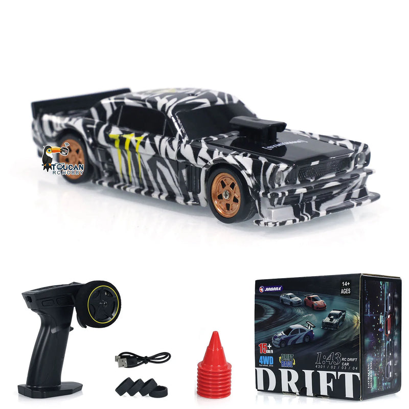 4WD 2.4G 1/43 Scale RC Mini Speed Car RTR Four-wheel Drive Car Radio Control Racing Drifting Cars Toy High Speed Model Boys Gift