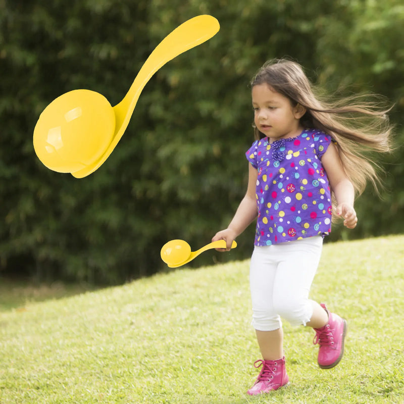 Eggs And Spoon Race Game Set With Yolk  Outdoor Games For Kids Field Sport Party Favors Toy Parent-child interactive game toys