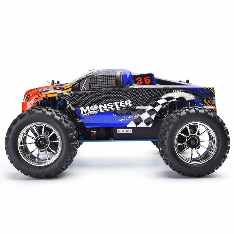 HSP RC Car 1:10 Scale Two Speed Off Road Monster Truck Nitro Gas Power 4wd Remote Control Car High Speed Hobby Racing RC Vehicle