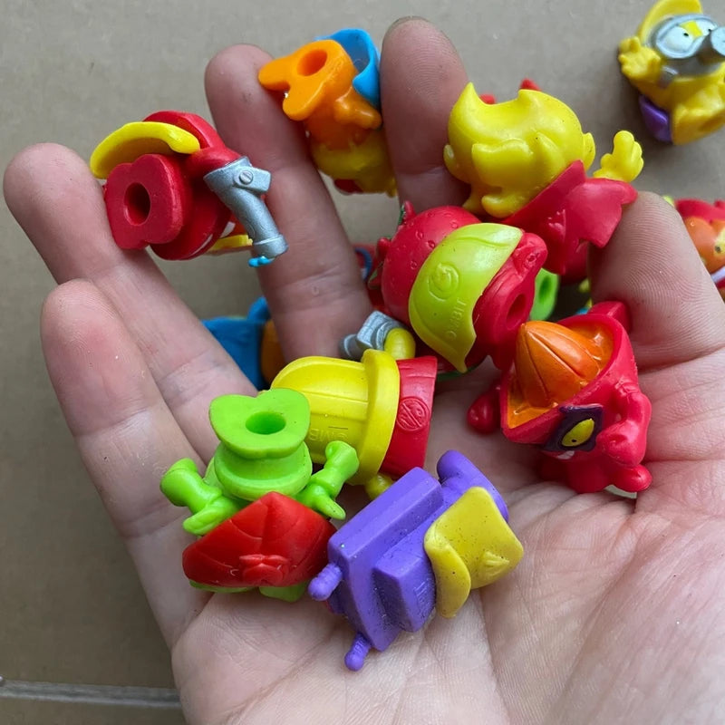 10PCS Set Superzings Rubbish Truck Mini Action Figure Toys Super Zings Garbage Cars Collection Models Random Different 3cm Prop