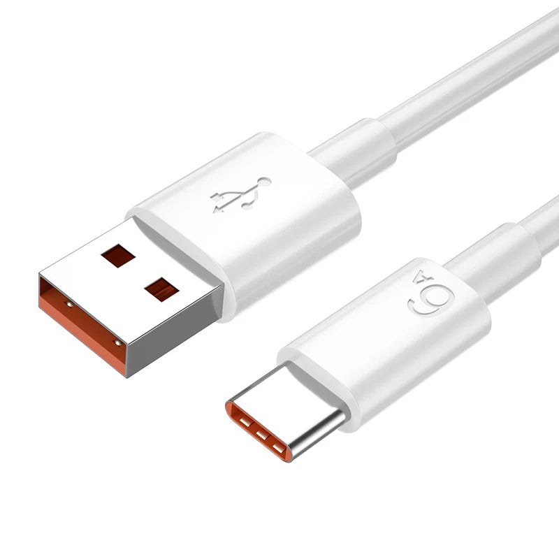 6A 66W 33W Charger 1M USB C Cable Fast Charging Data Cable for Xiaomi Samsung Realme Huawei Mobile Phone Usb Type C Charge Cable