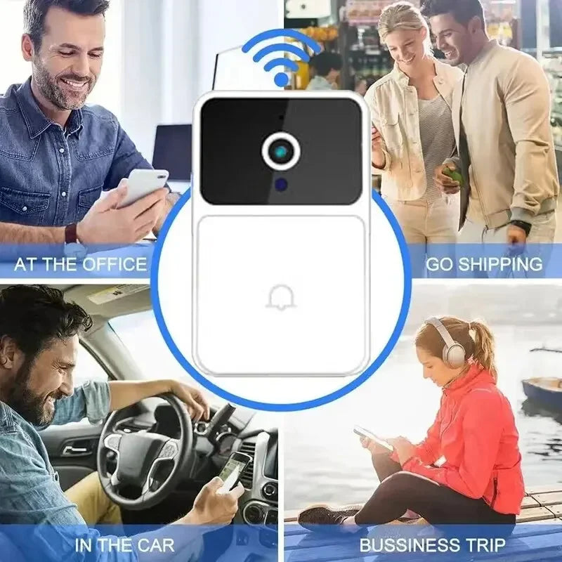 WIFI Video Doorbell Camera Tuya Wireless Night Vision Smart Home Security HD Door Bell Two Way Intercom Voice Change For Home