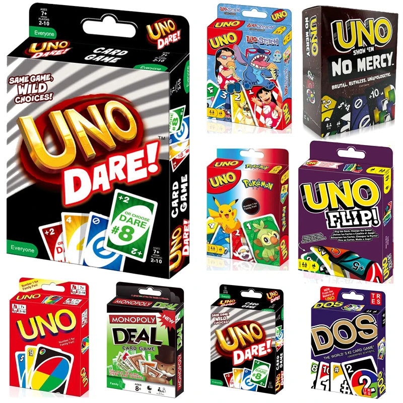 Mattel Games UNO DARE! Card Game Multiplayer UNO Card Game Family Party Games Toys Kids Toy Playing Cards