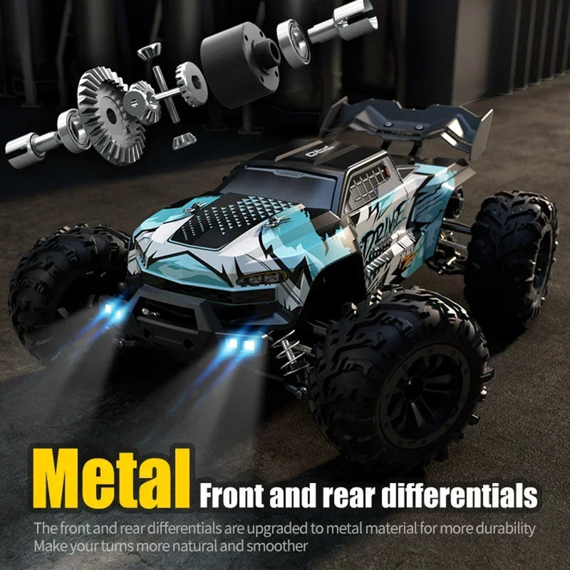 1:16 70KM/H 4WD RC Car With Led Lights 2.4G Radio High Speed Brushless Motor Remote Control Off-Road Cars for Children toys