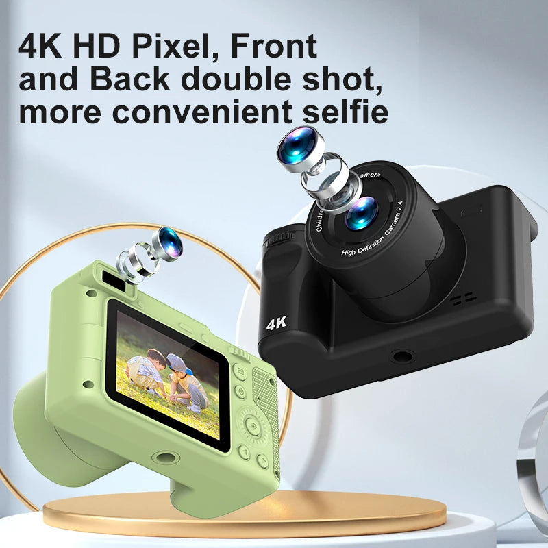 Digital Camera Dual Lens Ccd Camera Hd 1080P 48Mp 4X Zoom Small Point and Shoot Camera Gifts for Kids Travel Selfie Camcorder