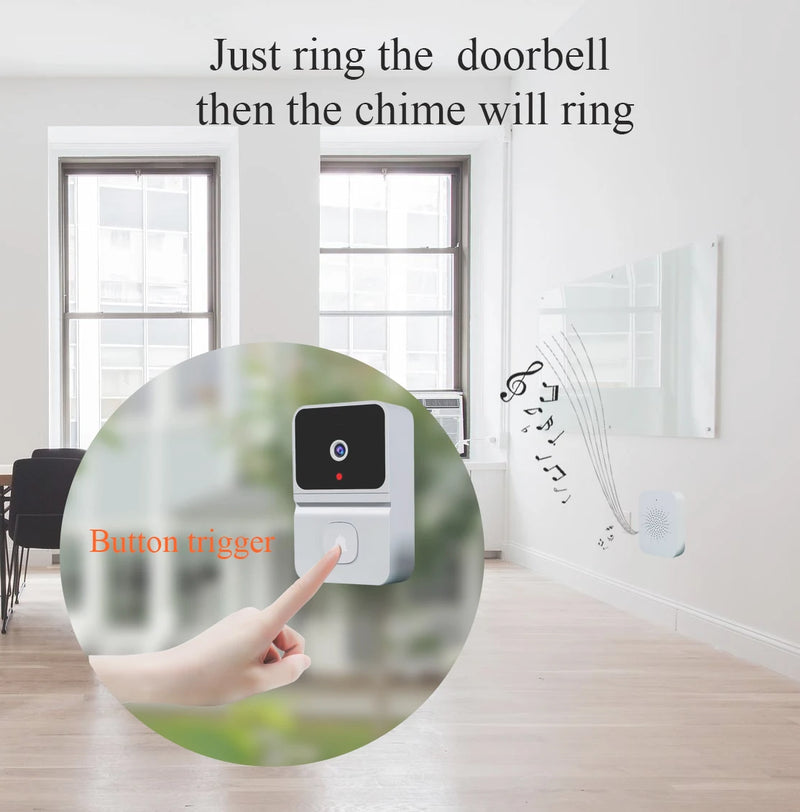 T23 Tuya Video Doorbell Visual Voice Real-time Intercom Chime VGA Night Vision Camera WiFi Smart Alarm Door Bell Home Security