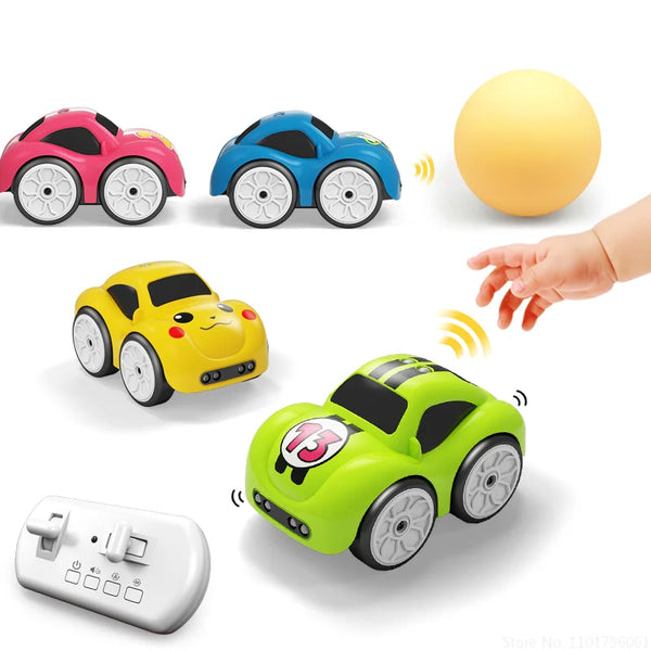 RC Intelligent Sensor Remote Control Cartoon Mini Car Remote Control Electric Car Smart Music Lighting for Boy Children Toy Gift