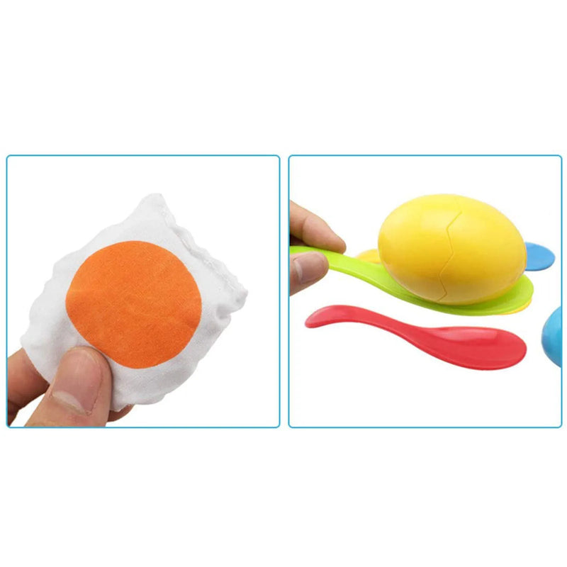 Eggs And Spoon Race Game Set With Yolk  Outdoor Games For Kids Field Sport Party Favors Toy Parent-child interactive game toys