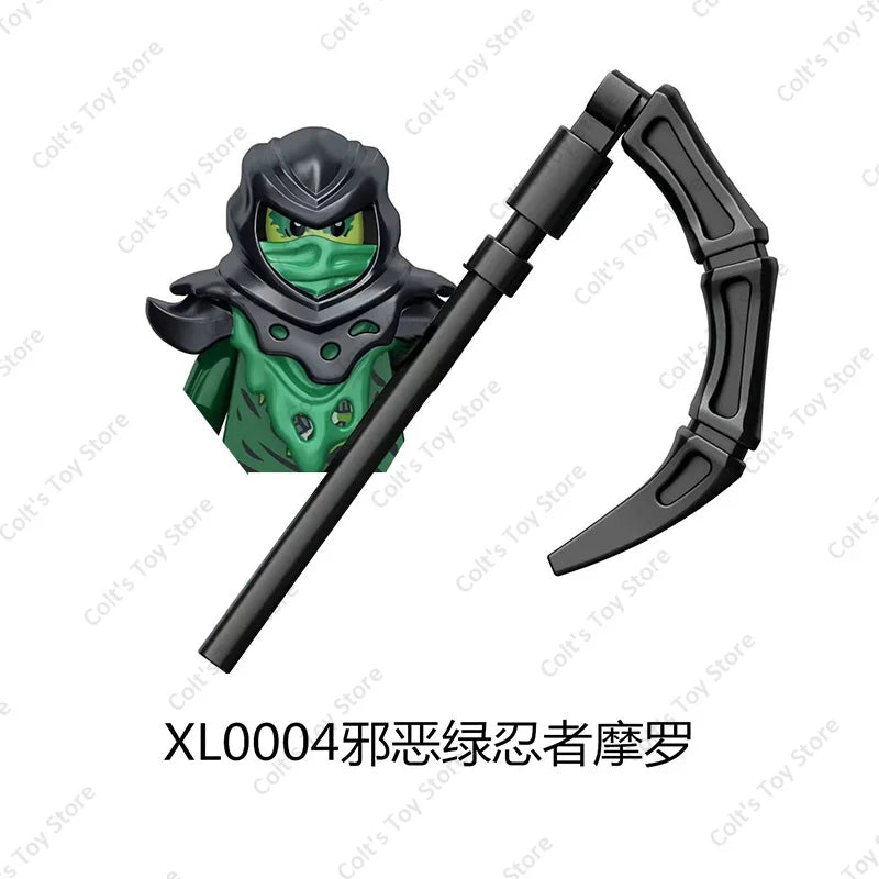 NEW Anime Ninja Evil Moro Mini Action Figure Building Blocks Mr. E Skeleton Wizard Dolls Bricks Model Kids MOC Toys Gifts