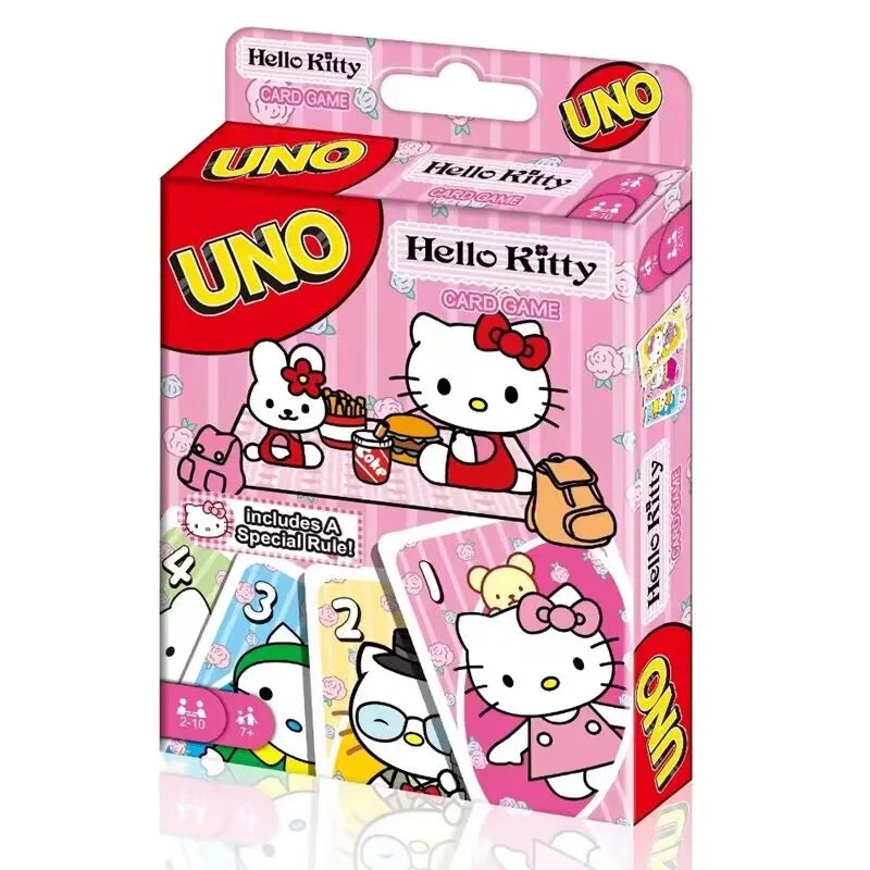 2024Now UNO Hello Kitty Matching Card Game Minecraft Multiplayer Family Party Boardgame Funny Friends Entertainment Poker