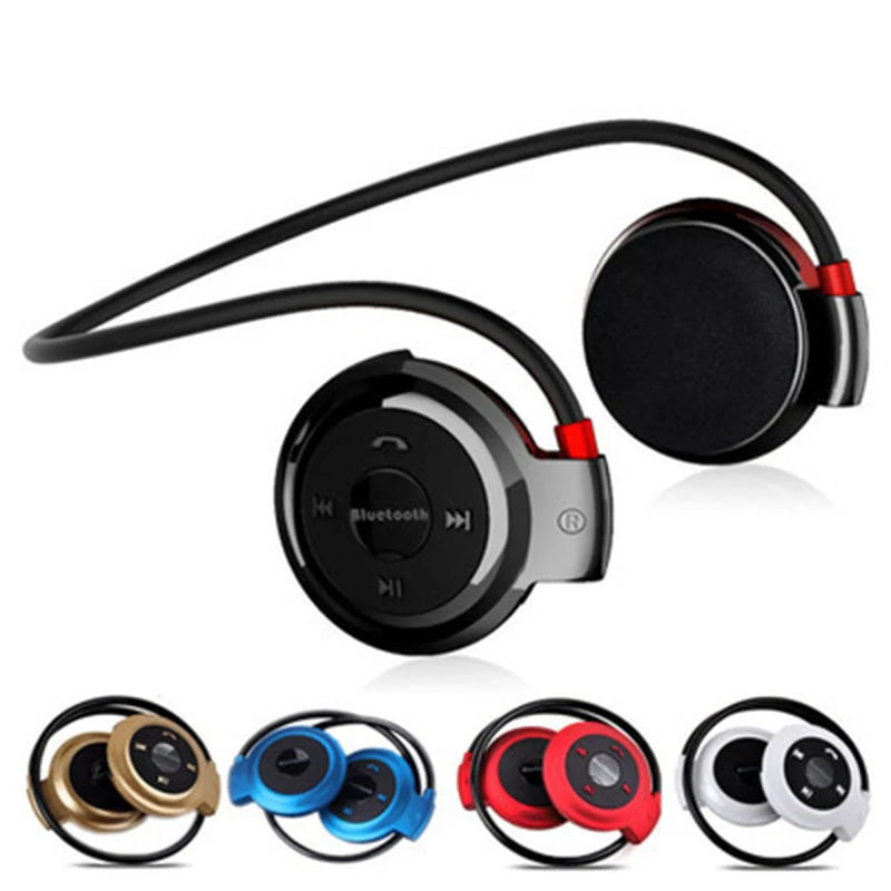 Mini 503 Sport Foldable Wireless Bluetooth Headphone Hifi Stereo Music Gaming Neckband Earphone With Mic Support FM/TF Card Mode