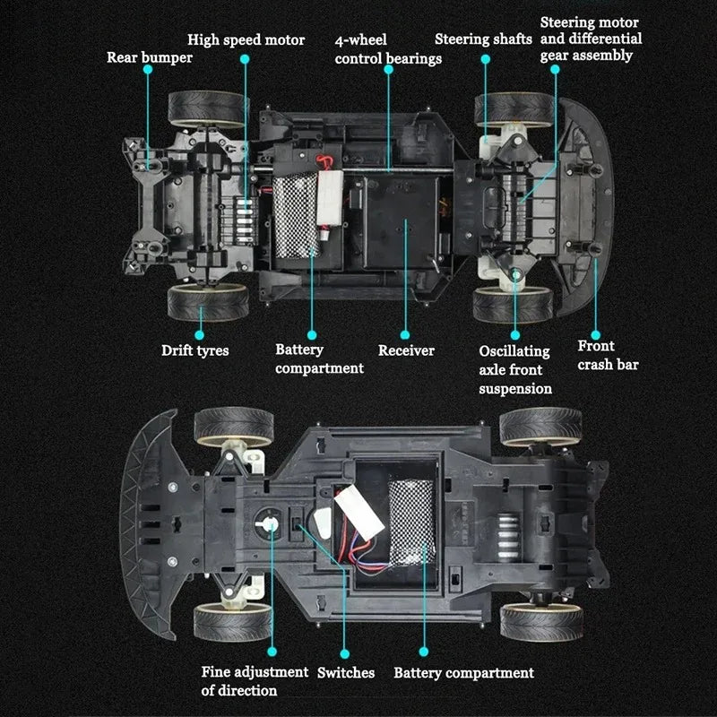 1:10 4wd 40km/h Rc Drift Car Drifting Wheels Anti-collision Off-road Racing Rc Cars Off Road 4×4 Toys Rc Drift Car Large Speed