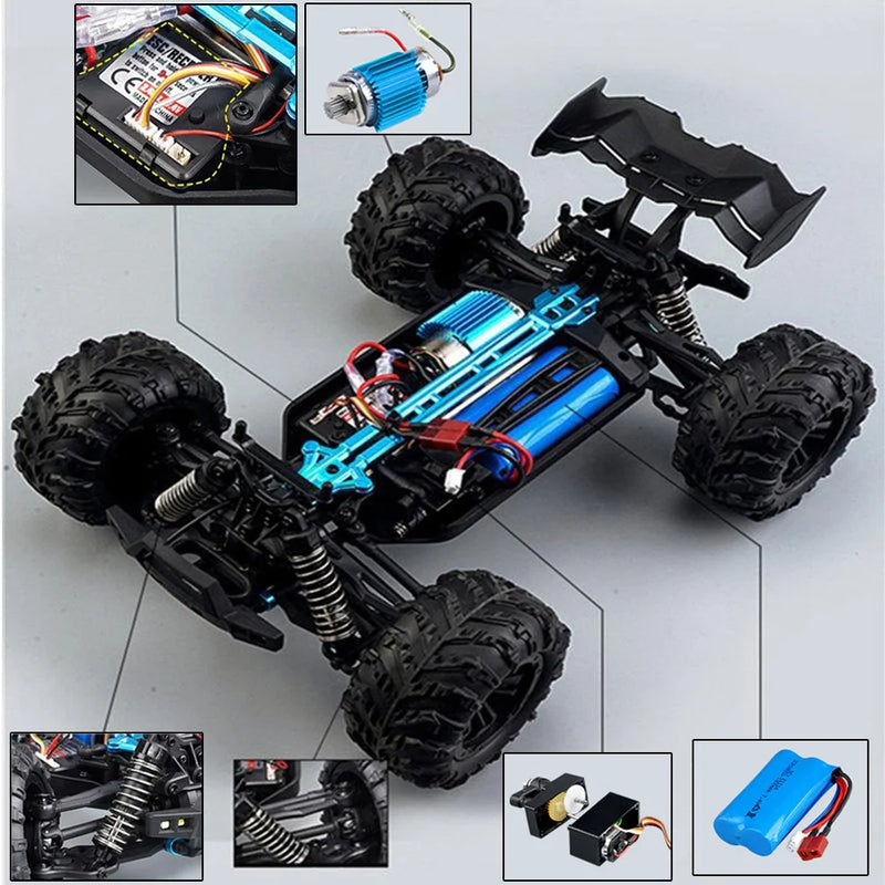 2024 New 1:16 Scale Large RC Cars 50km/h High Speed RC Cars Toys for Boys Remote Control Car 2.4G 4WD Off Road Monster Truck