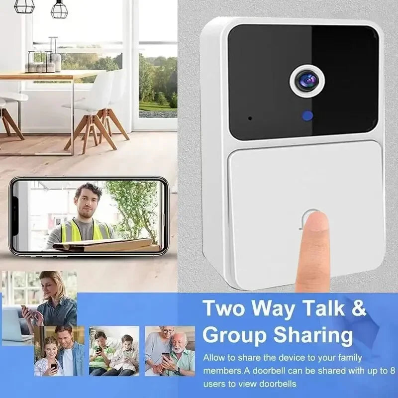 WIFI Video Doorbell Camera Tuya Wireless Night Vision Smart Home Security HD Door Bell Two Way Intercom Voice Change For Home