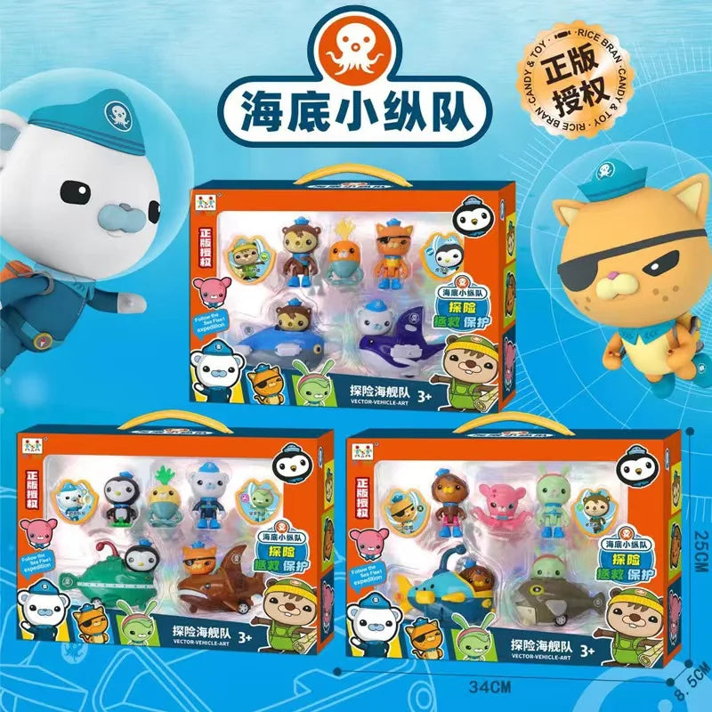 NEW Octo Pod Set Original Octonauts Gup Submarine Boat Model Toys Kwazii Barnacles Peso Action Figures TV Toys Children Gift