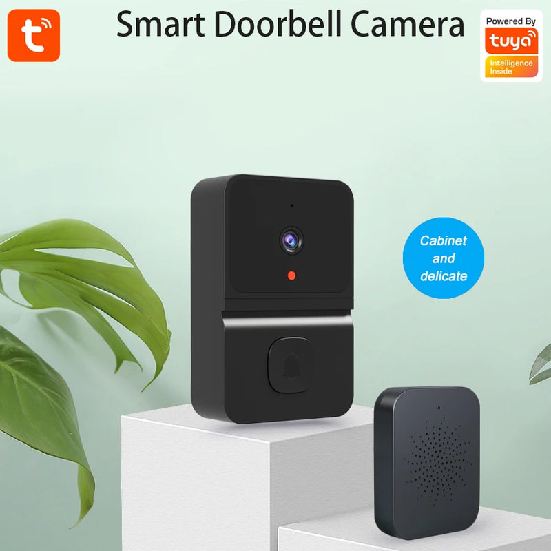 T23 Tuya Video Doorbell Visual Voice Real-time Intercom Chime VGA Night Vision Camera WiFi Smart Alarm Door Bell Home Security