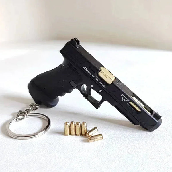 2024 1:3 G17 G17 G34 TTI Taran Tactical Alloy Empire PUBG Mini Pistol Keychain Toy Gun Fidget Toy Shell Ejection Free Assembly