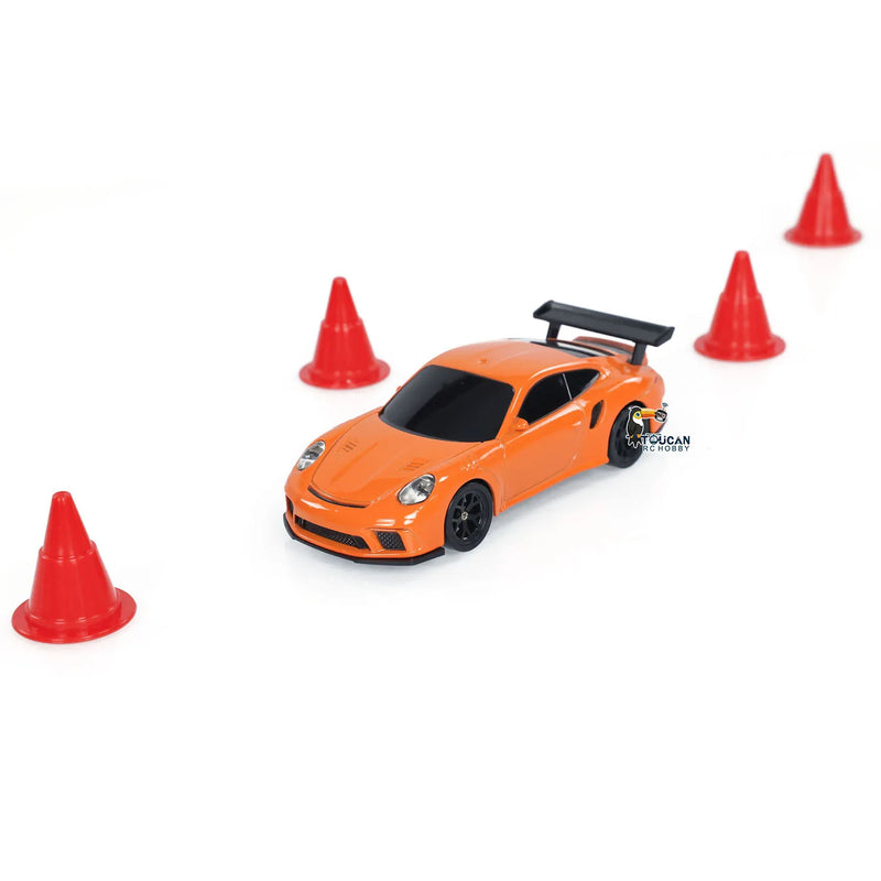 1/43 Mini Drift Race Car RTR Remote Control Toy Car 4WD Tyres Radio Lights Traffic Cones Ready to Run Toy Model for kids