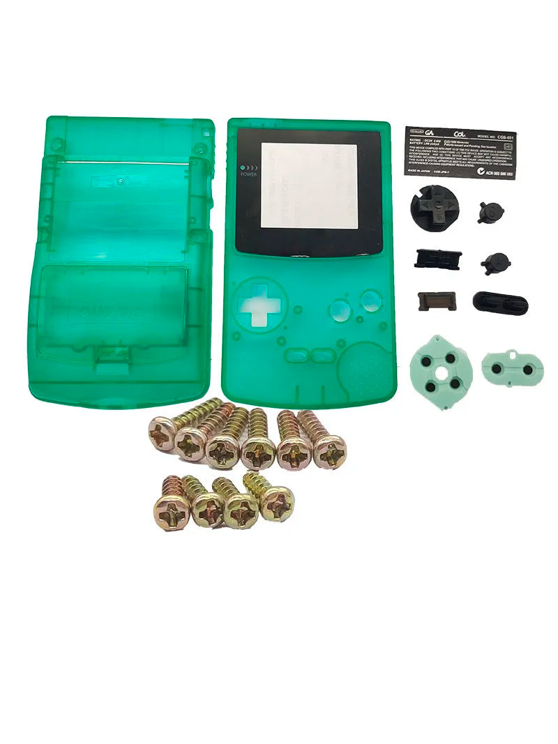 JCD Plastic New Game Shell Housing Case Cover For Game Console For GBC Shell With Buttons Kits Sticker Label Part