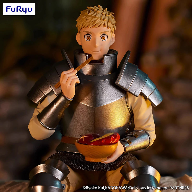Original FuRyu Delicious in Dungeon Laios Touden Noodle Stopper Figure Action Anime Model Toys 15Cm Kawaii Child Gift