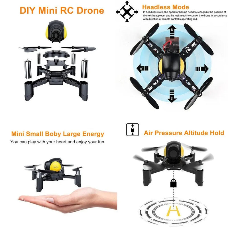 EBORUI FY605 DIY RC Drone 2.4G 4CH Wifi FPV 480P/720P Camera Sky Fighter Drone Altitude Hold DIY Racing Battle Quadcopter Toy