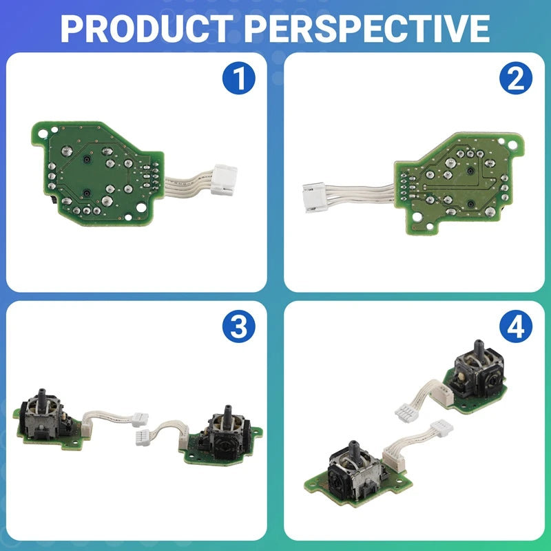 Hot 2PCS 3D Joystick With Wire For WII U PAD Game Console Joystick Left Right LR Joystick Module Game Repair Accessories