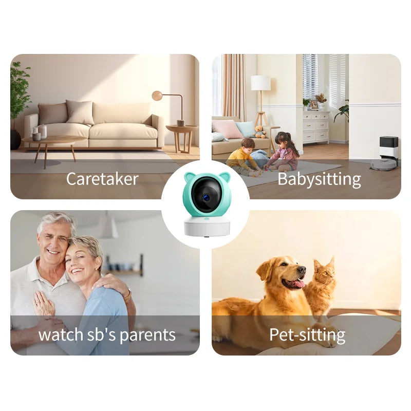 5 "Tuya Smart WiFi Remote Video Surveillance Intercom Sound Detection APP View Control Audio Video Baby Monitor Camera 1080P