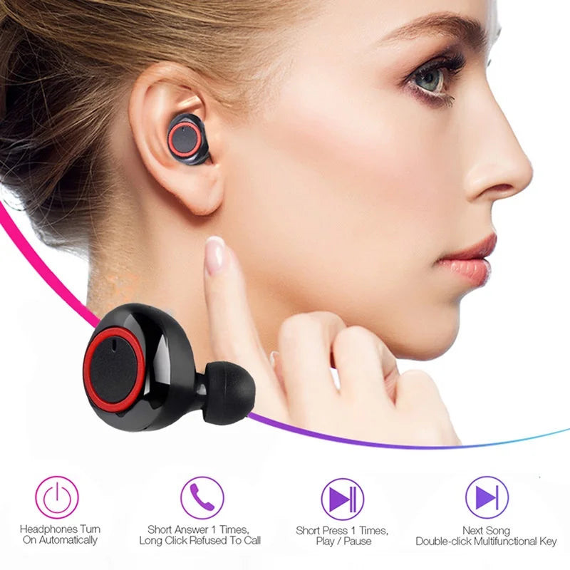 Y50 pro Bluetooth Earphones TWS Wireless Headphones Sport Earphone Bluetooth Gaming Headset Microphone Wireless Earbuds 200 mAh