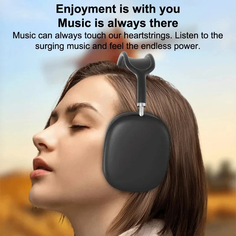 Salange P9 Pro Max Wireless Bluetooth Headphones Noise Cancelling Mic Over Ear Sports Gaming With TF Card Slot Headset