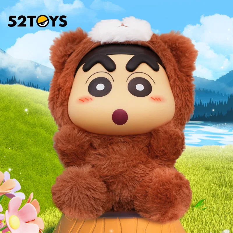 52TOYS Blind Box Crayon Shin-Chan Animal, Plush Figure, Mystery Box, Vinly Doll,cute Gift for Birthday, Christmas, New Year