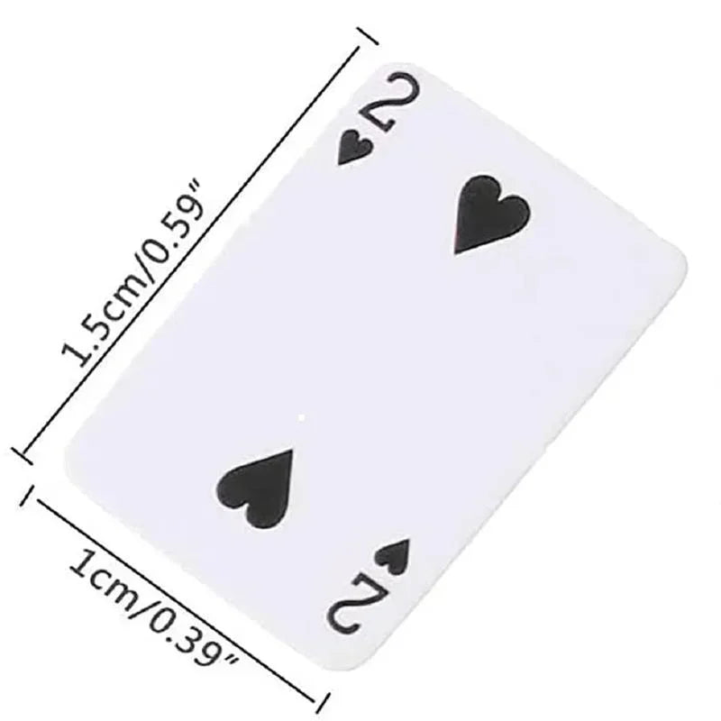 Cute Mini Game Poker Mini Portable House Playing Cards Doll Accessories Home Decoration Small Party Board Game Poker Cards Games