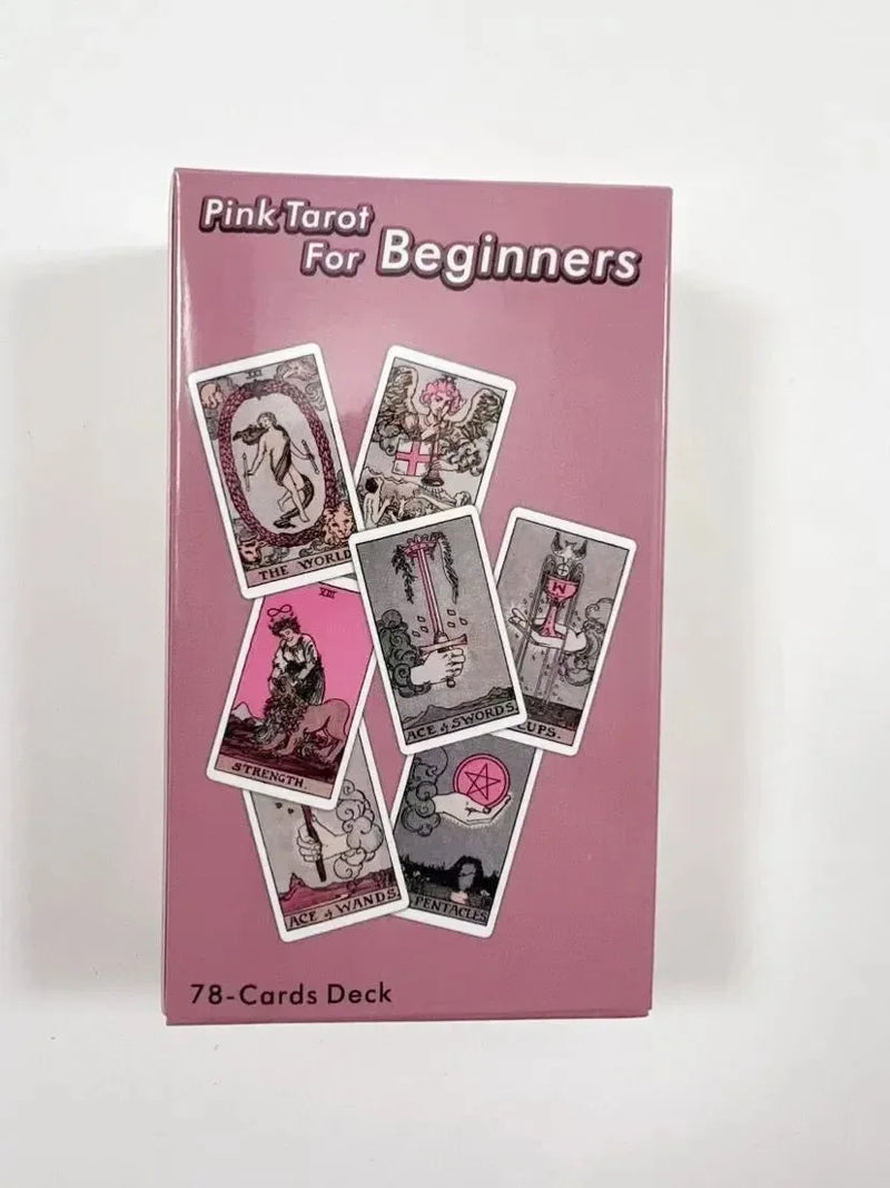 Pink Tarot For Beginners Neon Tarot cards board games for women girls party family table games