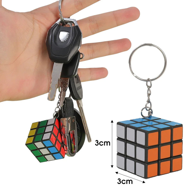 1/10pcs Children's Magic Cubes Keychain Games Mini Early Educational Toys Ring Classic Puzzle Playing Birthday Party Favors Gift